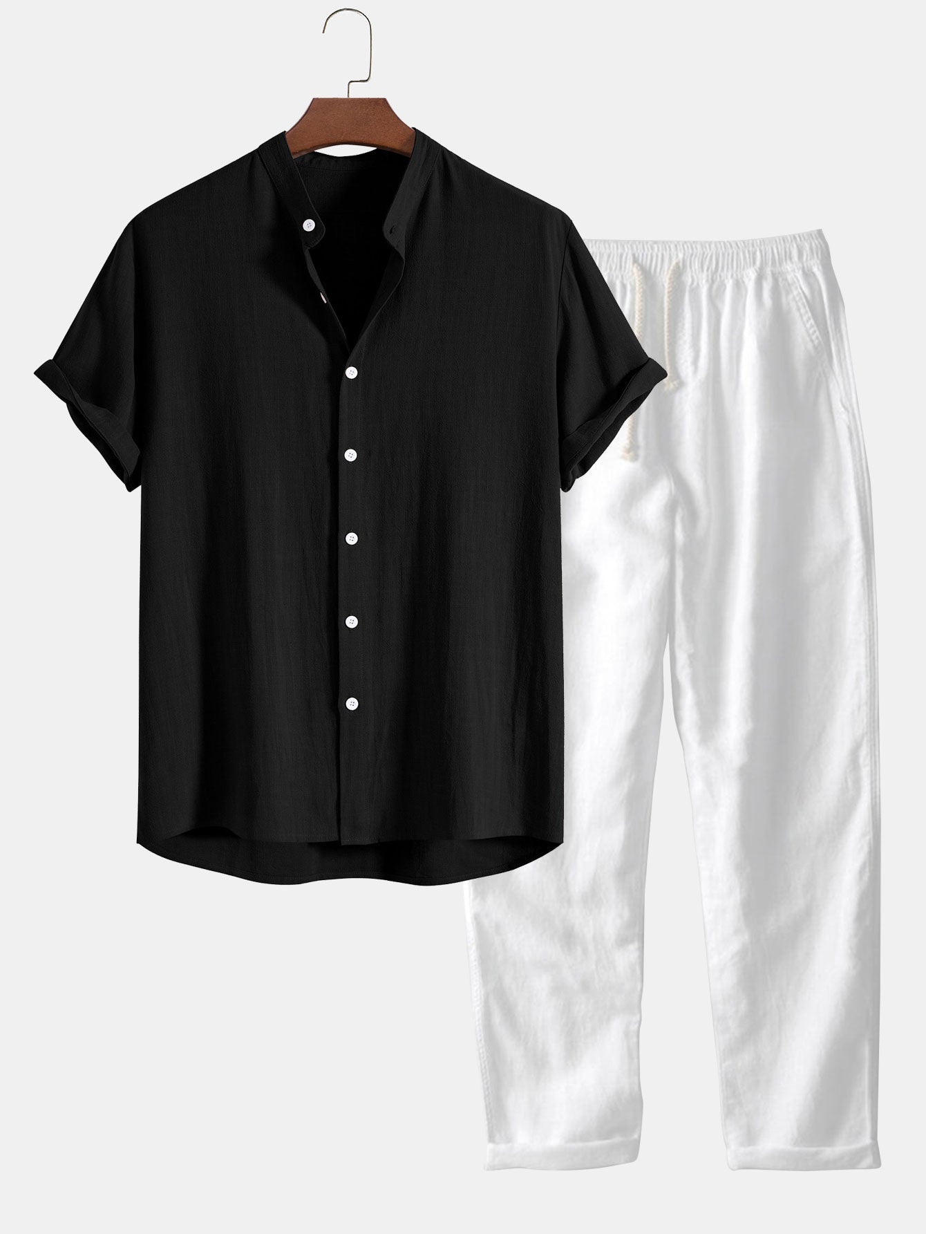 Men’s Short-Sleeve Shirt & Trouser Set