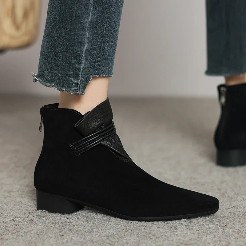 Women’s Suede Ankle Boots | Pointed Toe
