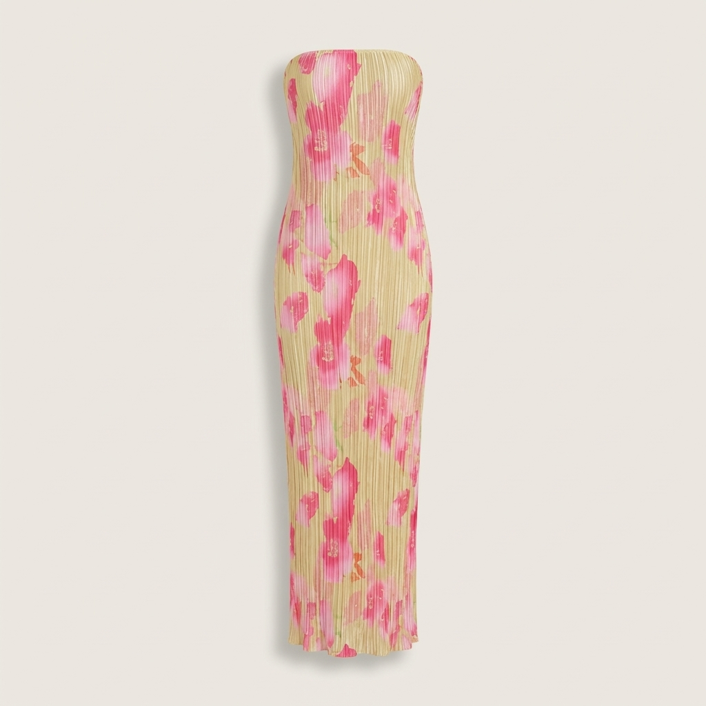 Women’s Floral Bandeau Maxi Dress