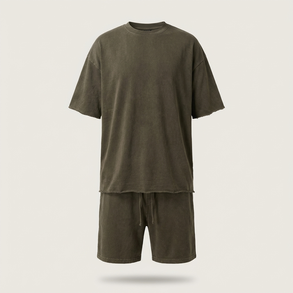 Men’s Oversized T Shirt Shorts Set