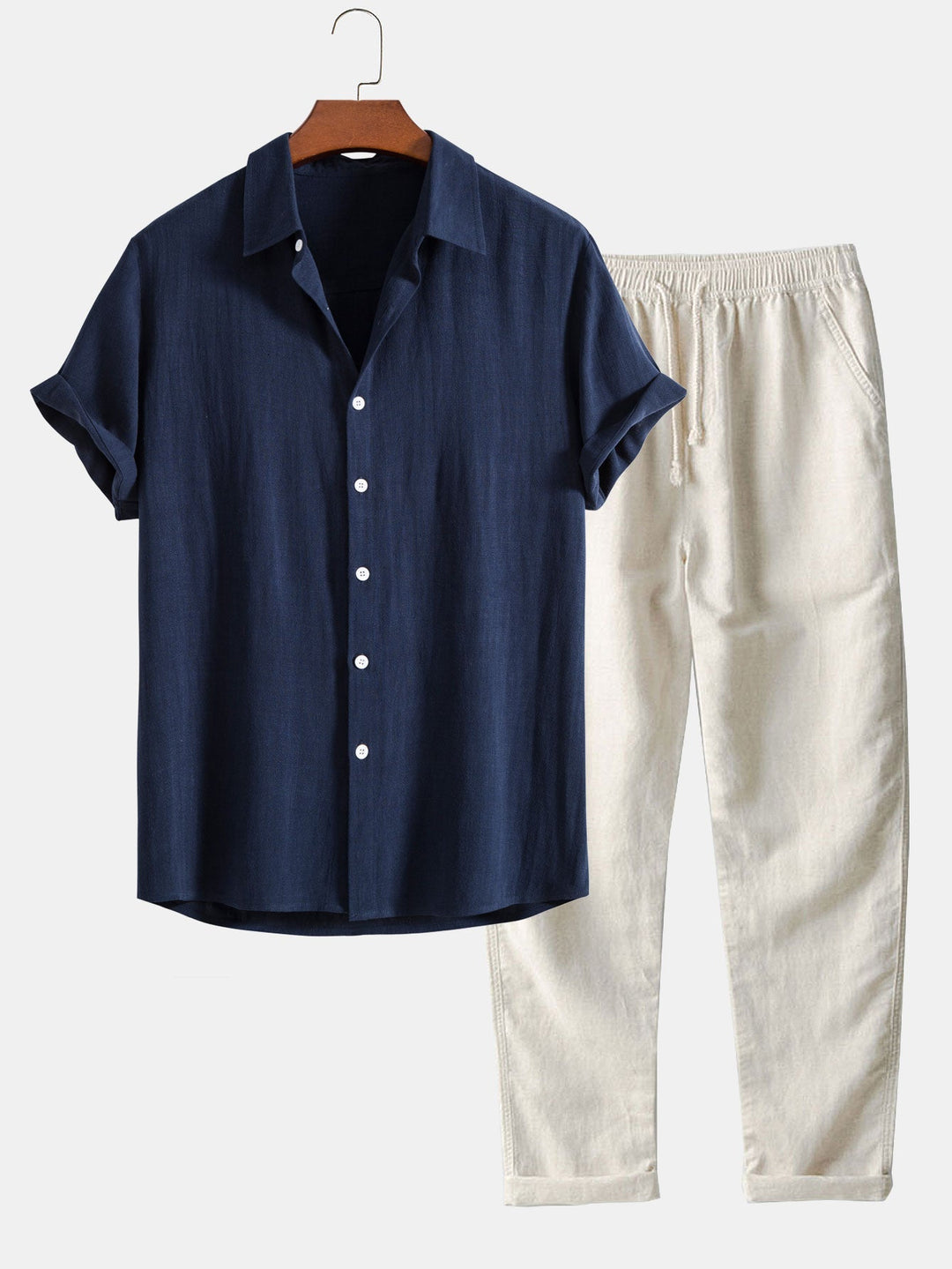 Men’s Short-Sleeve Shirt & Trouser Set