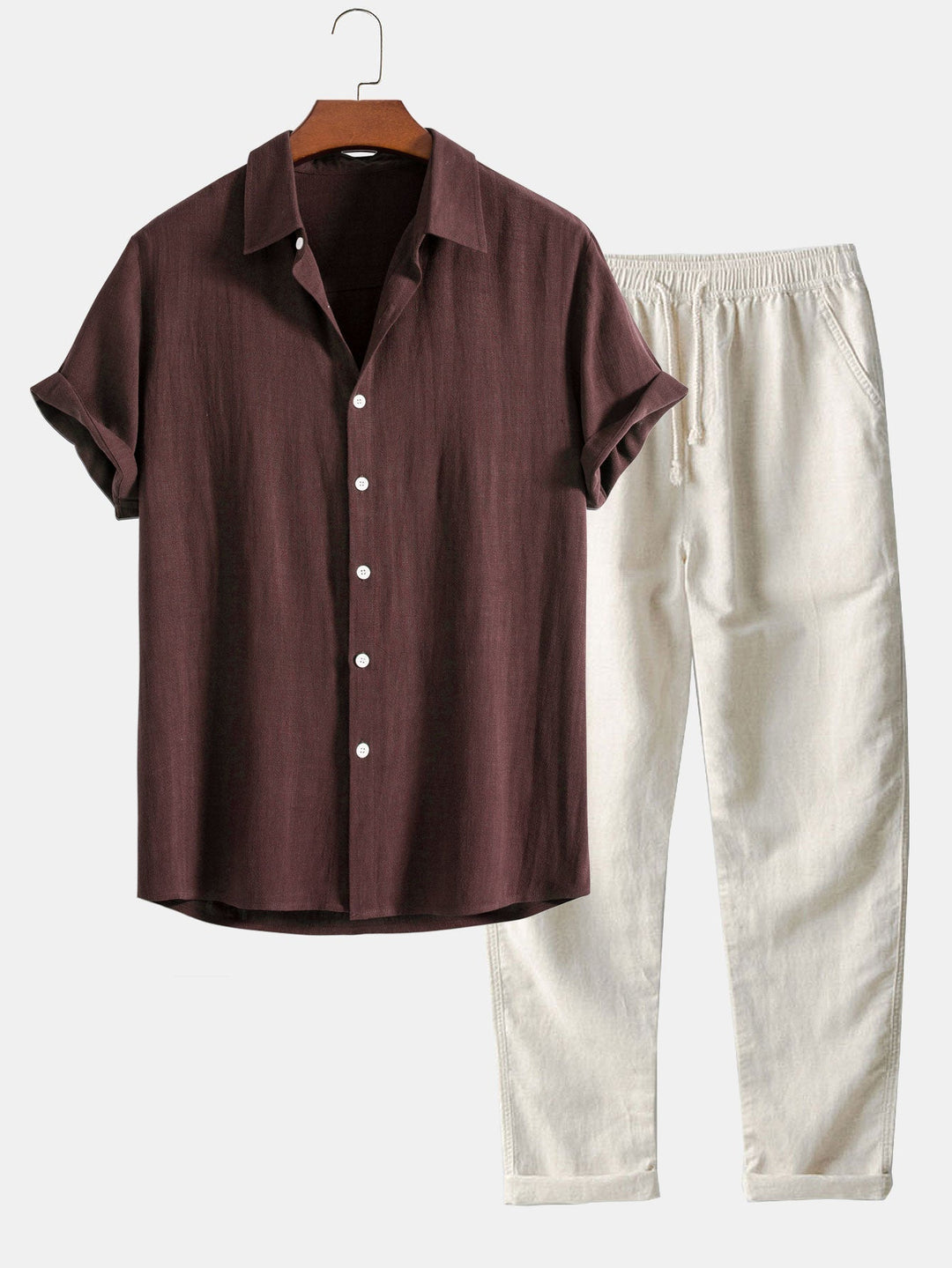 Men’s Short-Sleeve Shirt & Trouser Set