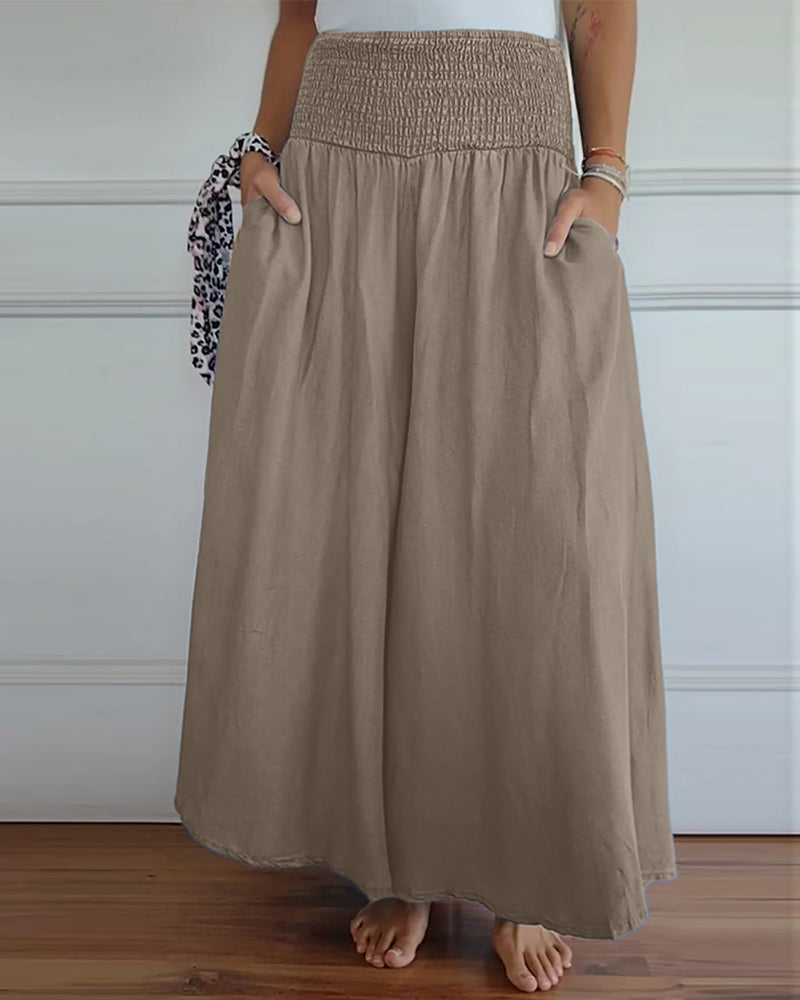Women’s High Waisted Wide Leg Skirt