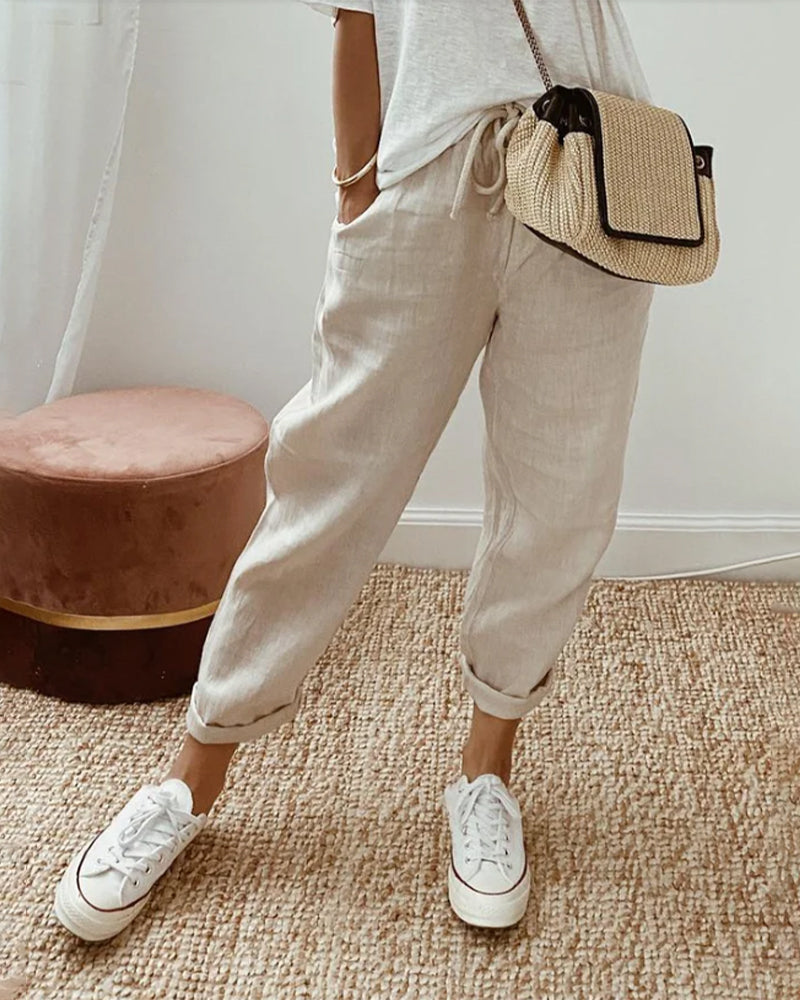 Women’s Cotton Linen Trousers