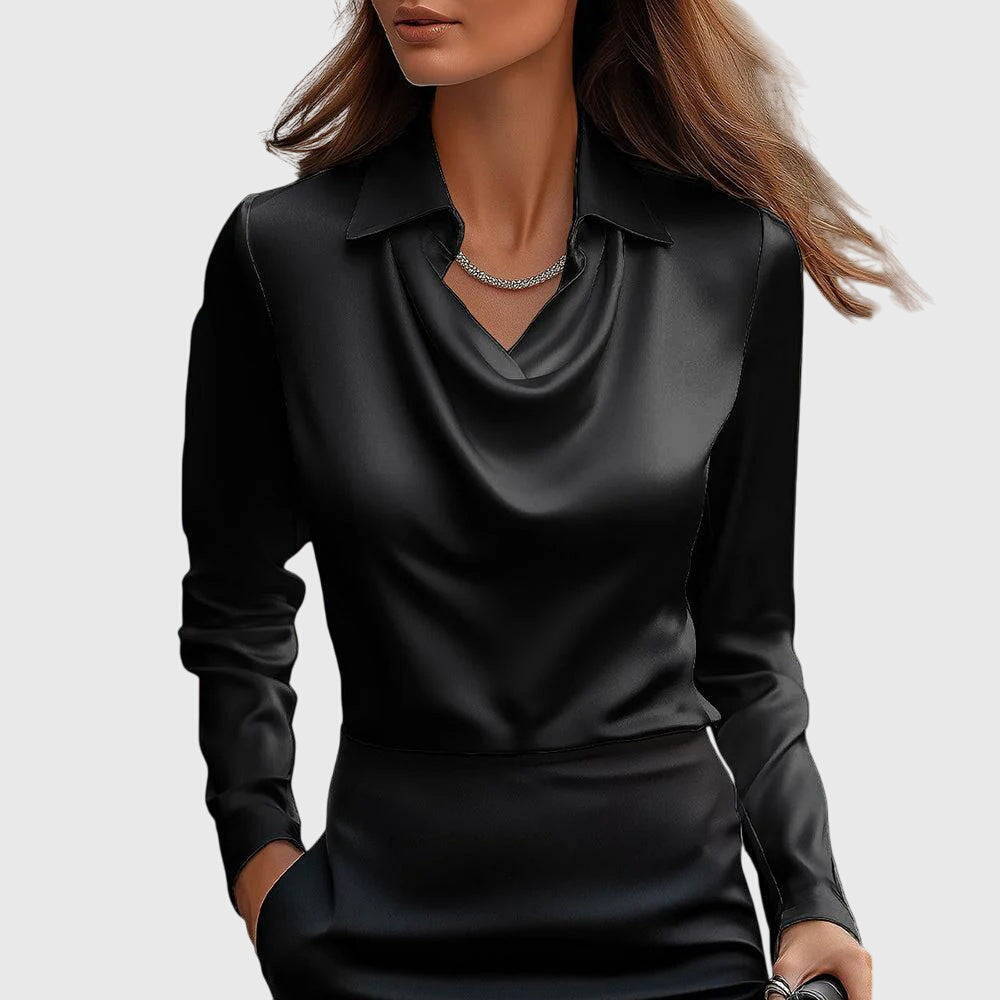 Women’s Cowl Neck Long Sleeve Blouse