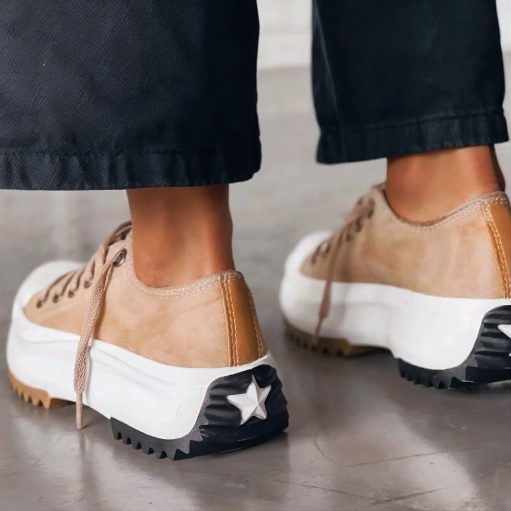 Women’s Leather Platform Trainers