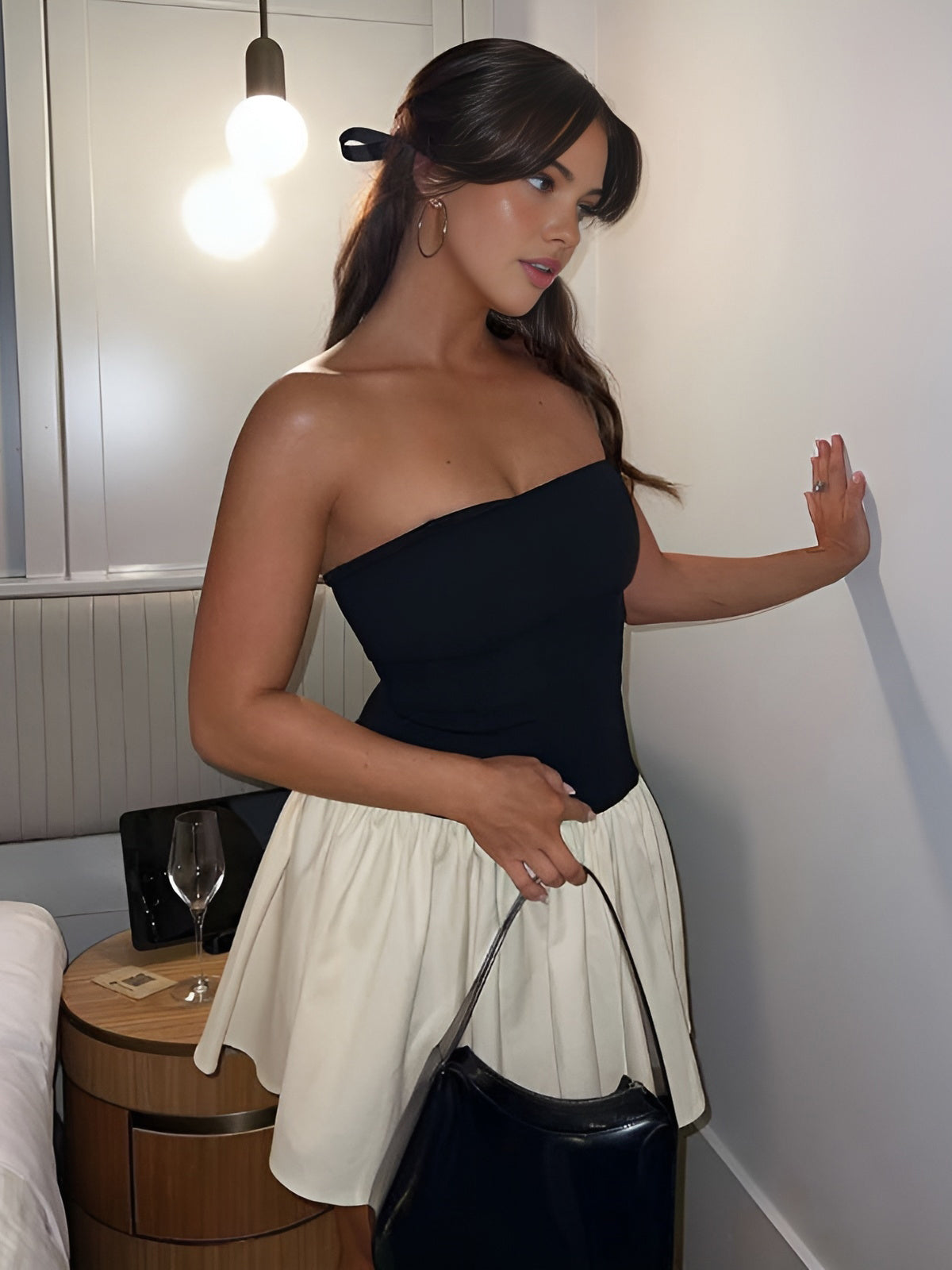 Women’s Backless Bustier Mini Dress
