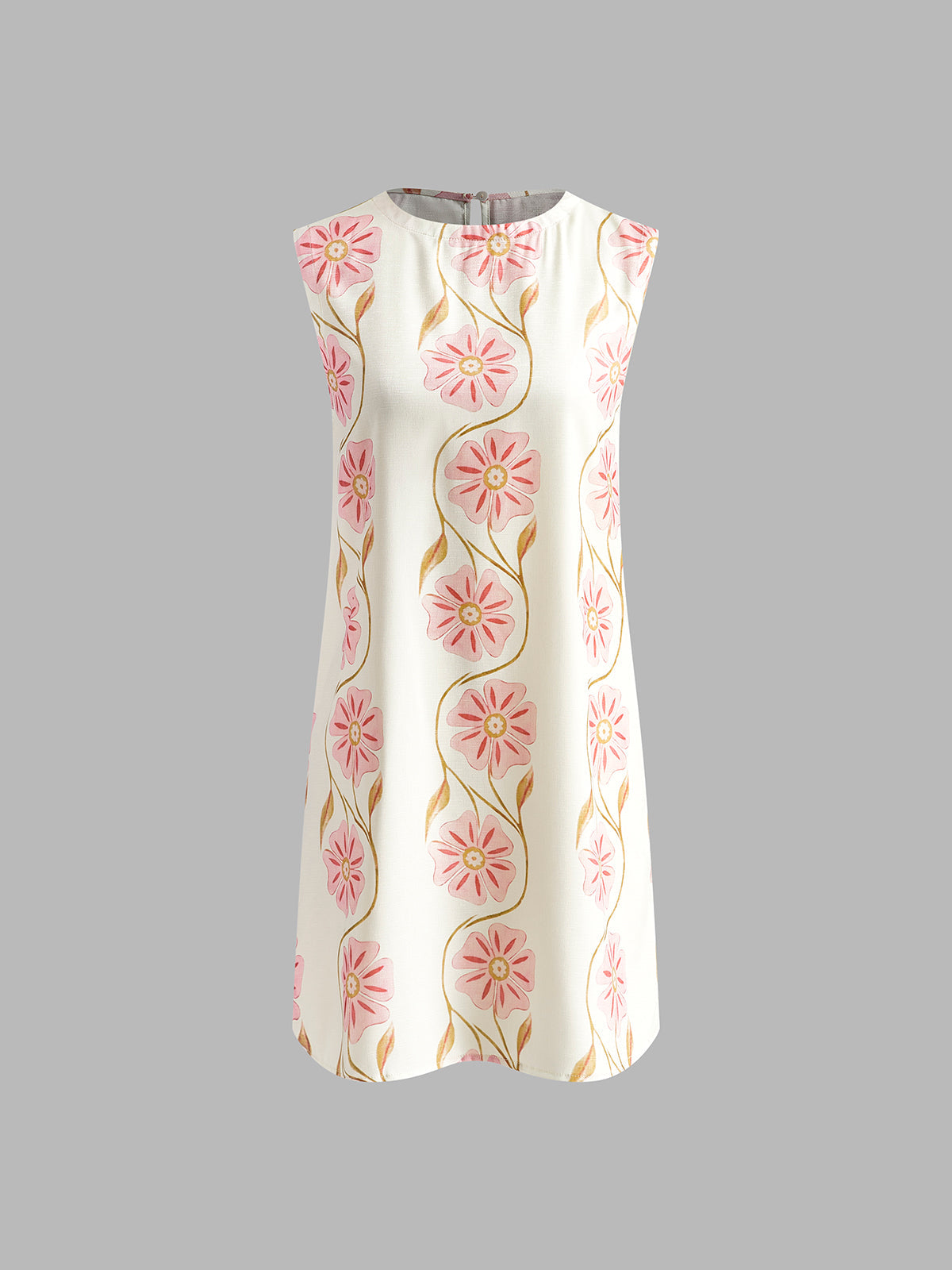 Women’s Floral Linen Blend Mini Dress