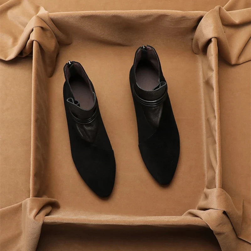 Women’s Suede Ankle Boots | Pointed Toe