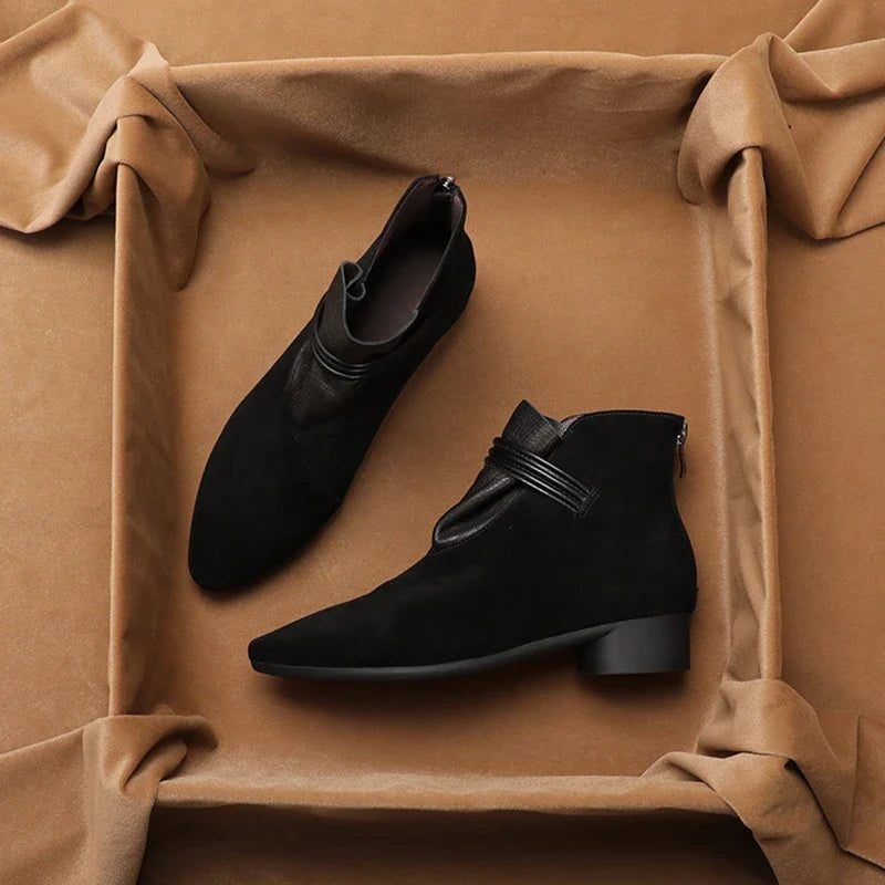 Women’s Suede Ankle Boots | Pointed Toe