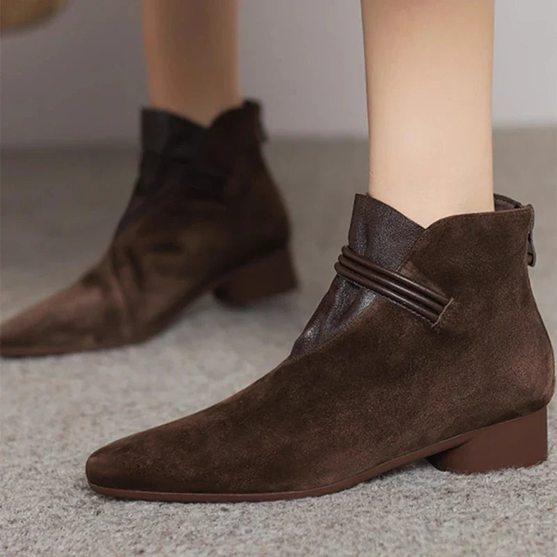 Women’s Suede Ankle Boots | Pointed Toe