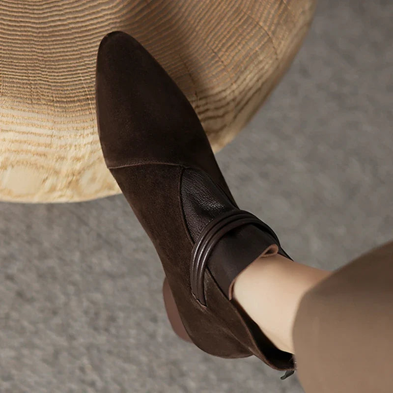 Women’s Suede Ankle Boots | Pointed Toe