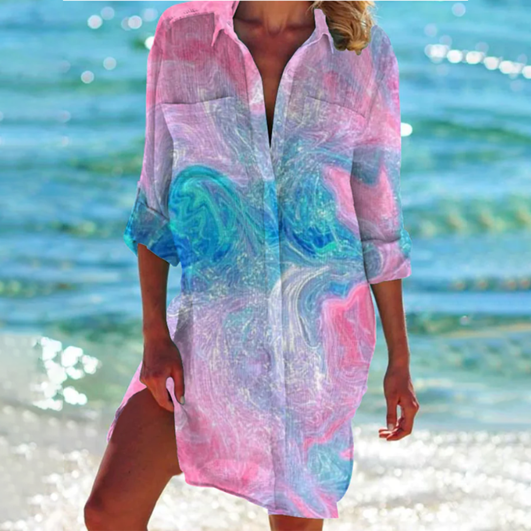 Sophie - Robe Chemise Classique Pink mermaid