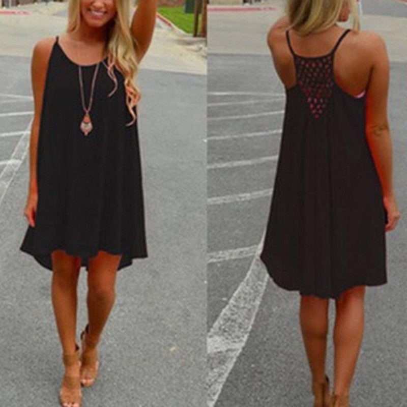 Women’s Spaghetti Strap Beach Mini Dress