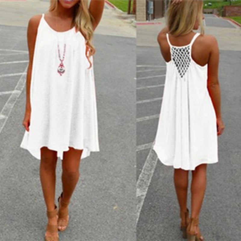 Women’s Spaghetti Strap Beach Mini Dress