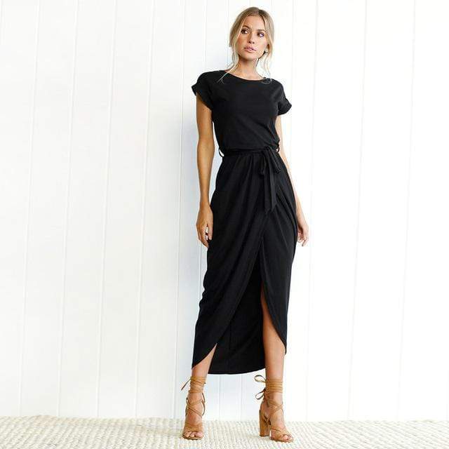 Women’s Square Neck Split Maxi Dress