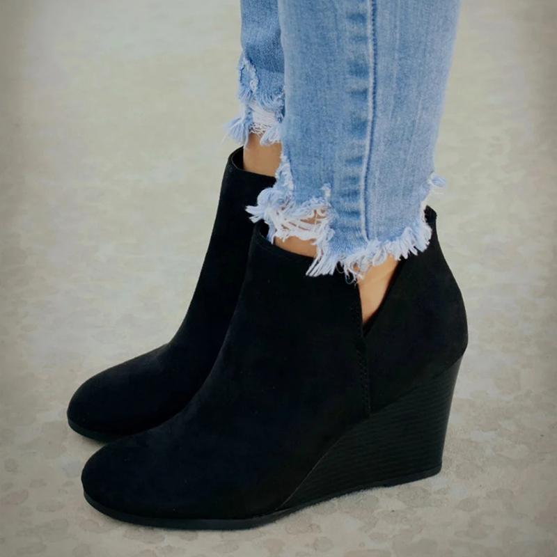 Women’s Platform Ankle Boots | Slip-On
