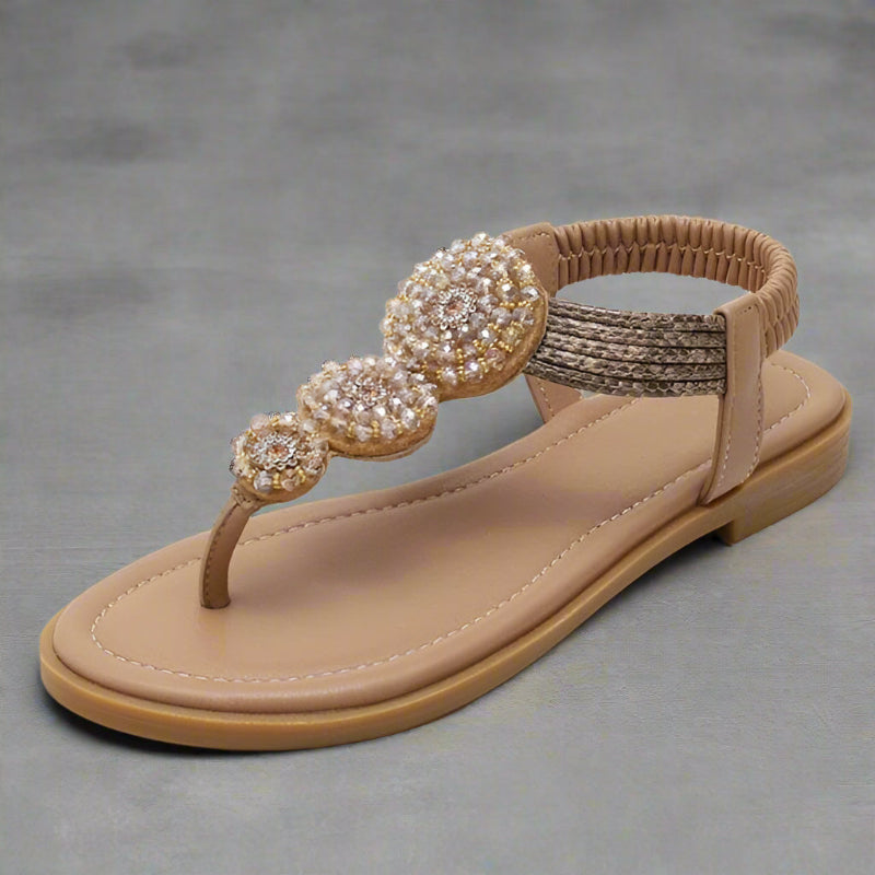 Women’s Slingback Flat Sandals | Rhinestone