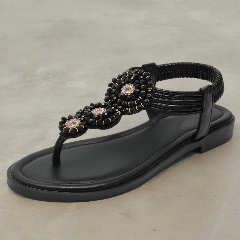 Women’s Slingback Flat Sandals | Rhinestone