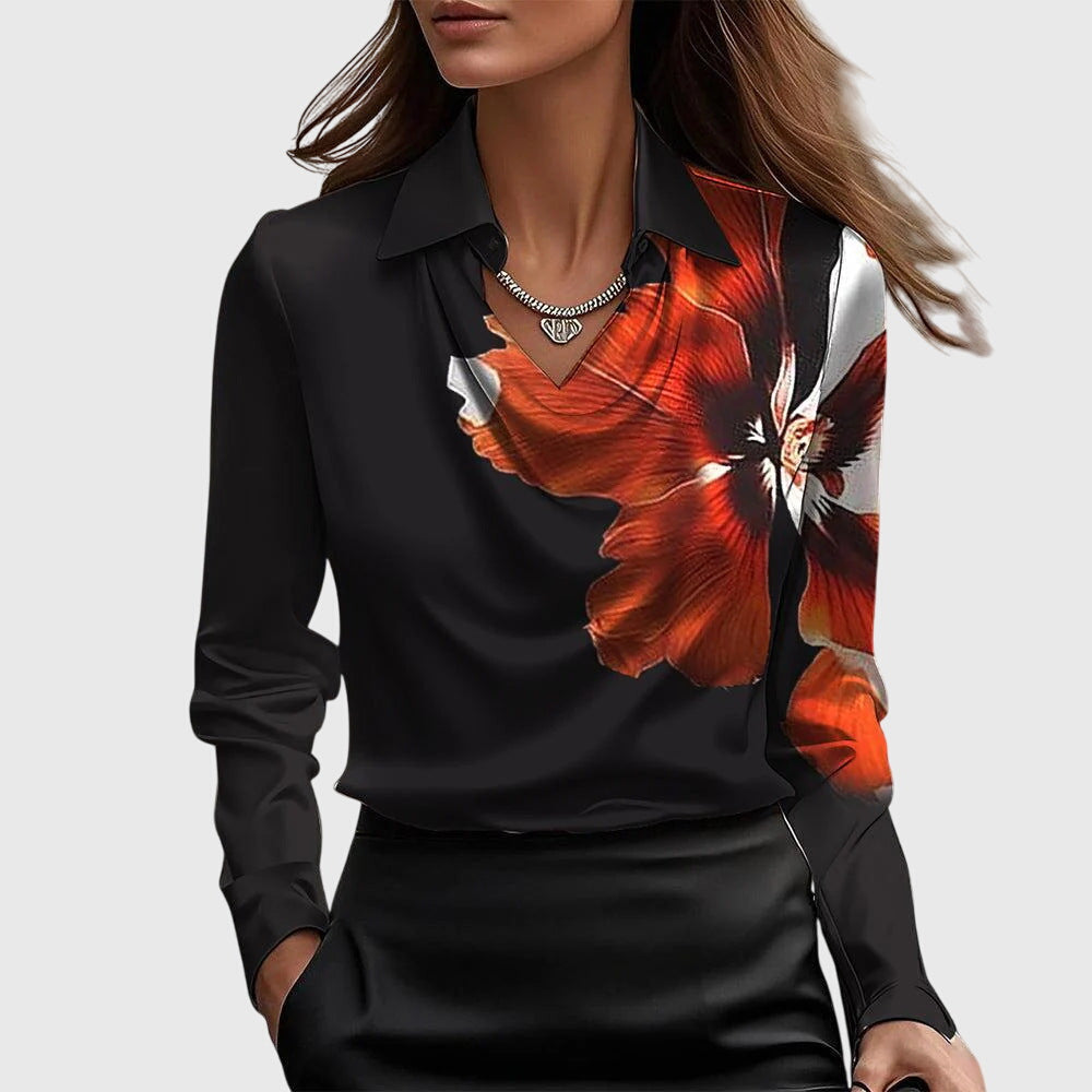 Women’s Cowl Neck Long Sleeve Blouse