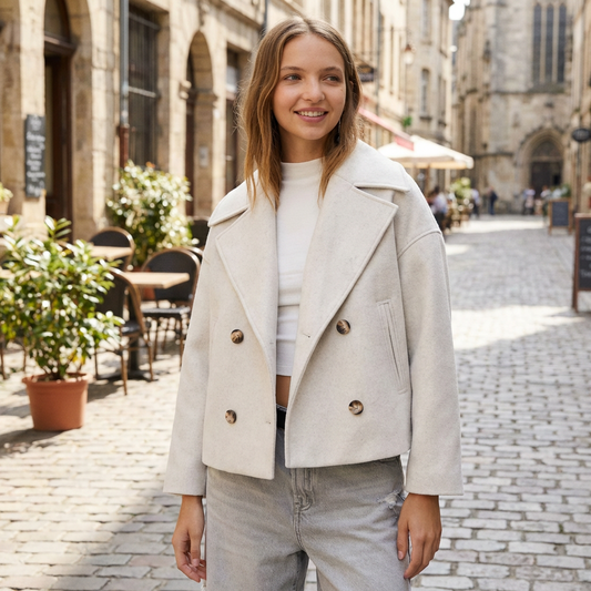 Women’s Cropped Double-Breasted Jacket