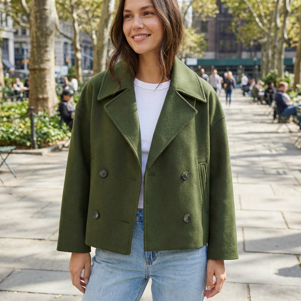 Women’s Cropped Double-Breasted Jacket