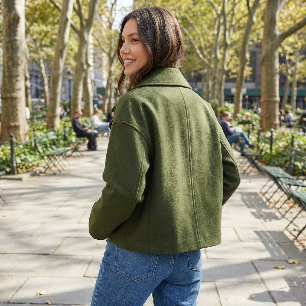 Women’s Cropped Double-Breasted Jacket