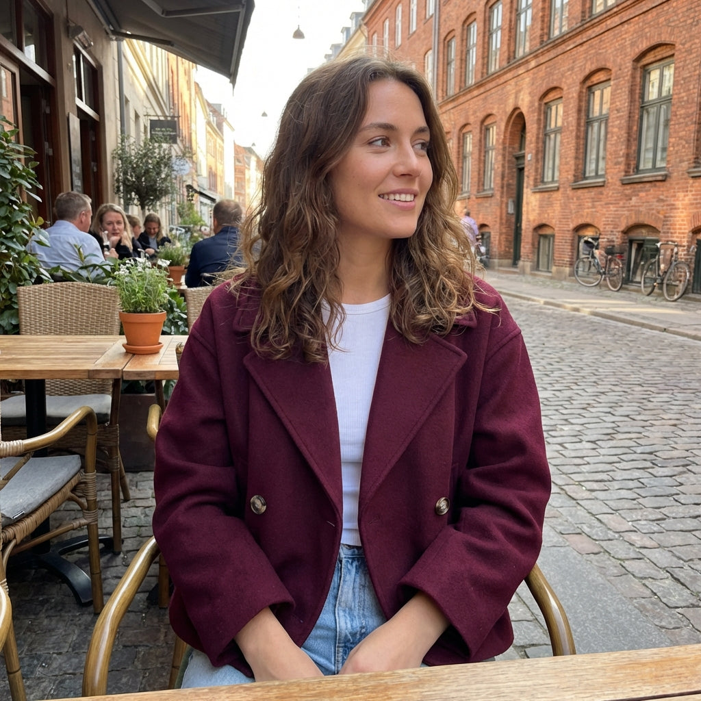 Women’s Cropped Double-Breasted Jacket