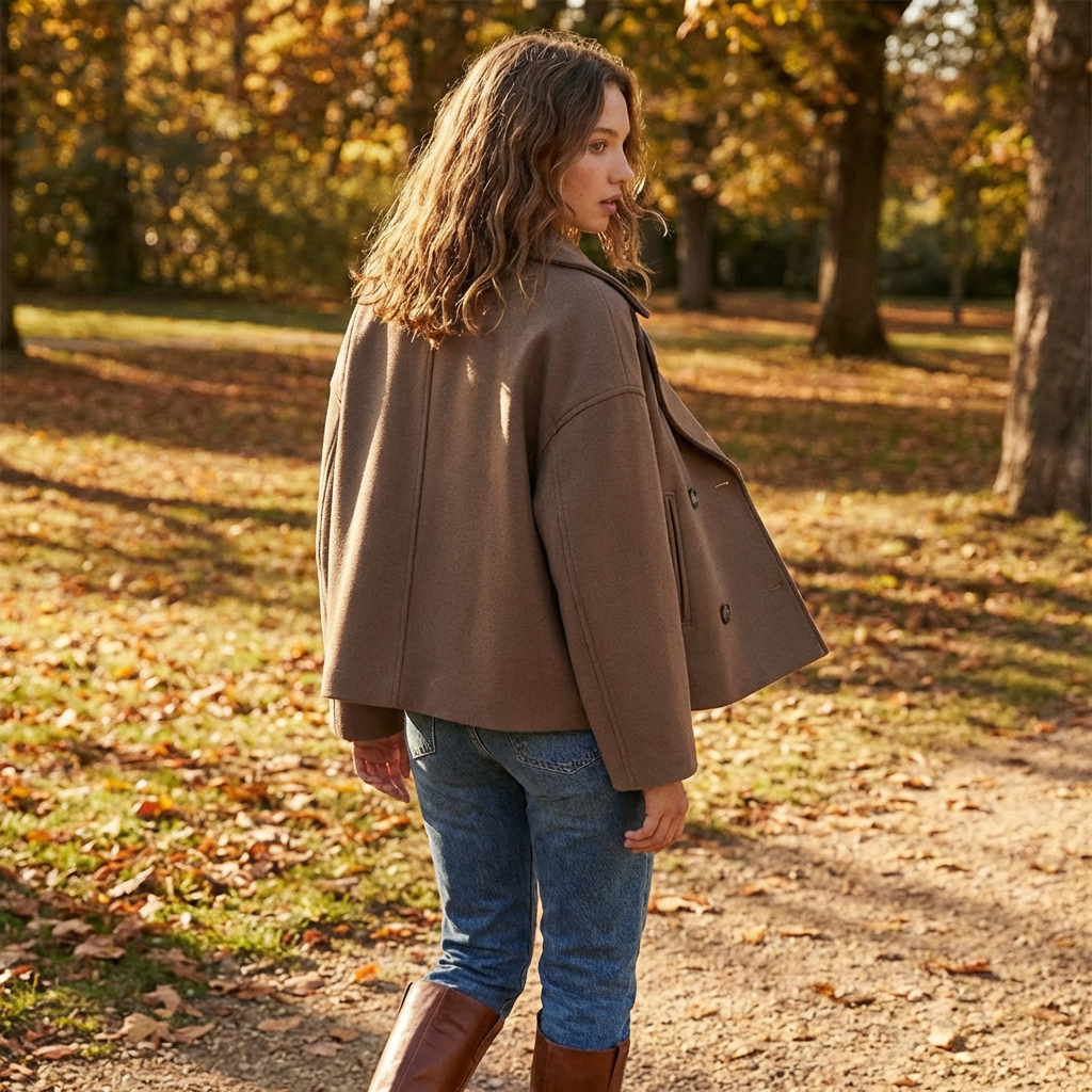 Women’s Cropped Double-Breasted Jacket