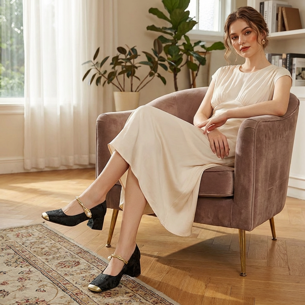 Women’s Square Toe Block Heels