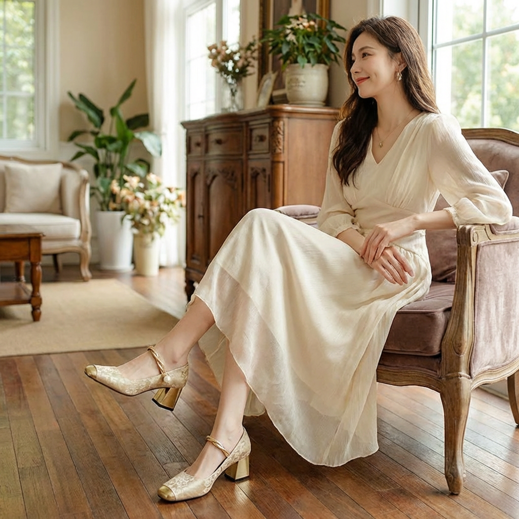 Women’s Square Toe Block Heels
