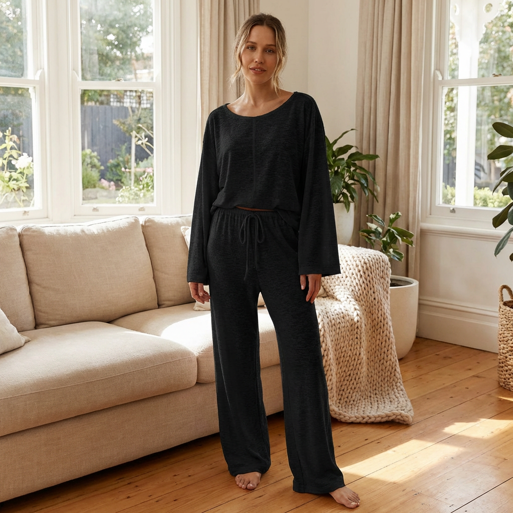 Women’s Loungewear Set | 2-Piece Black