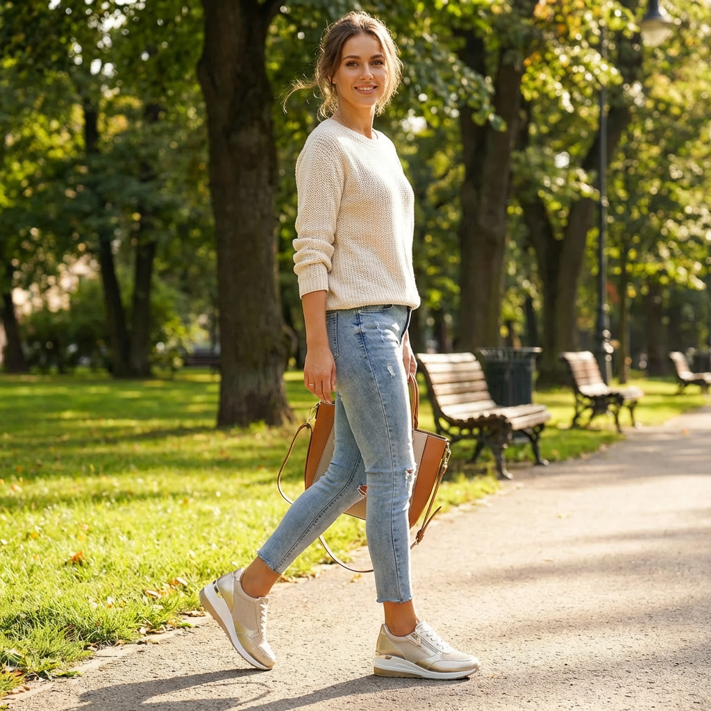 Women’s Wedge Trainers | Zip Lace