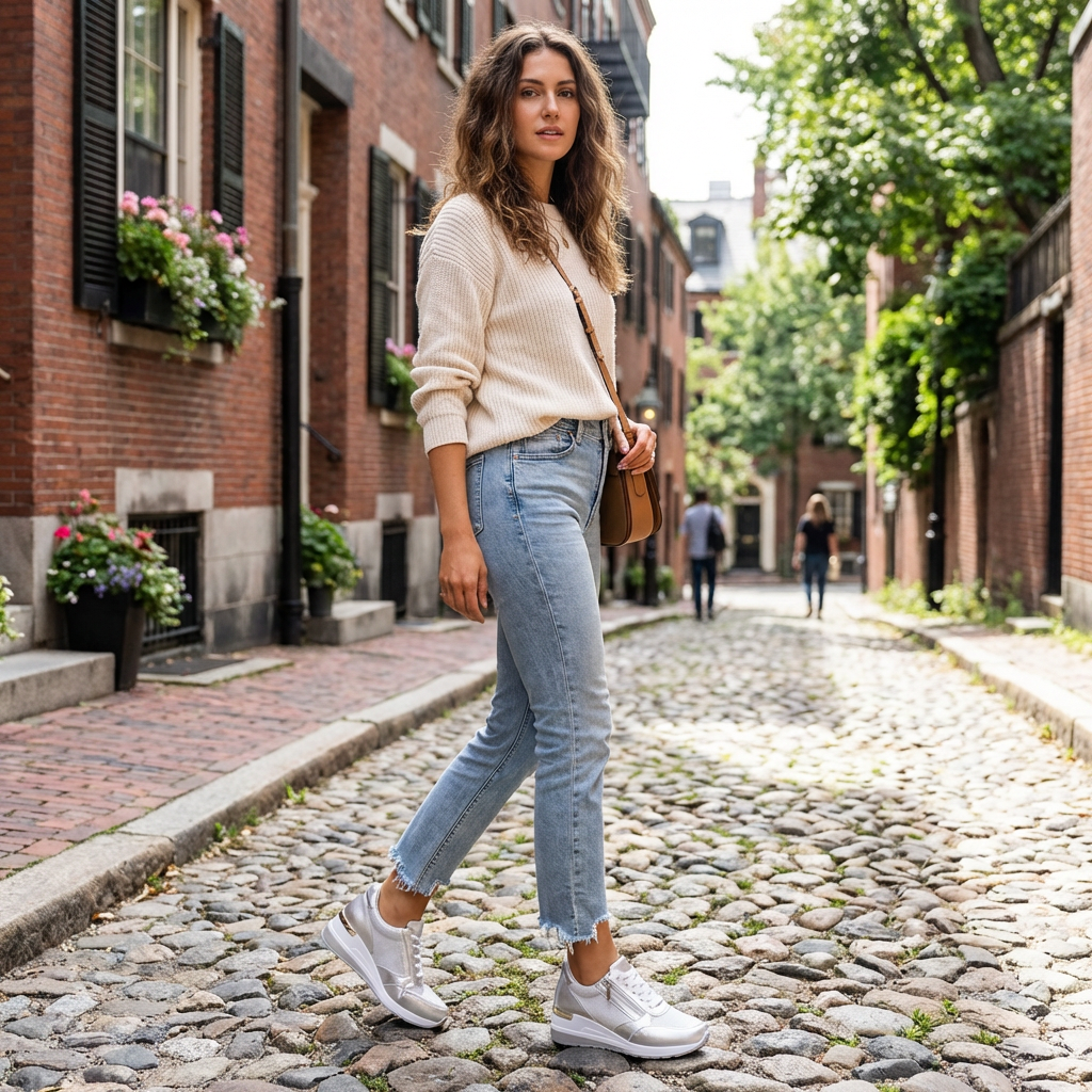 Women’s Wedge Trainers | Zip Lace