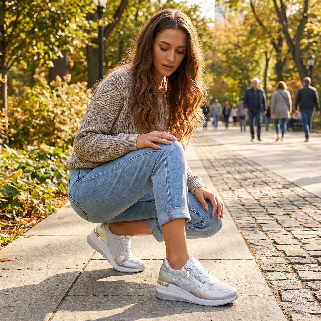 Women’s Wedge Trainers | Zip Lace
