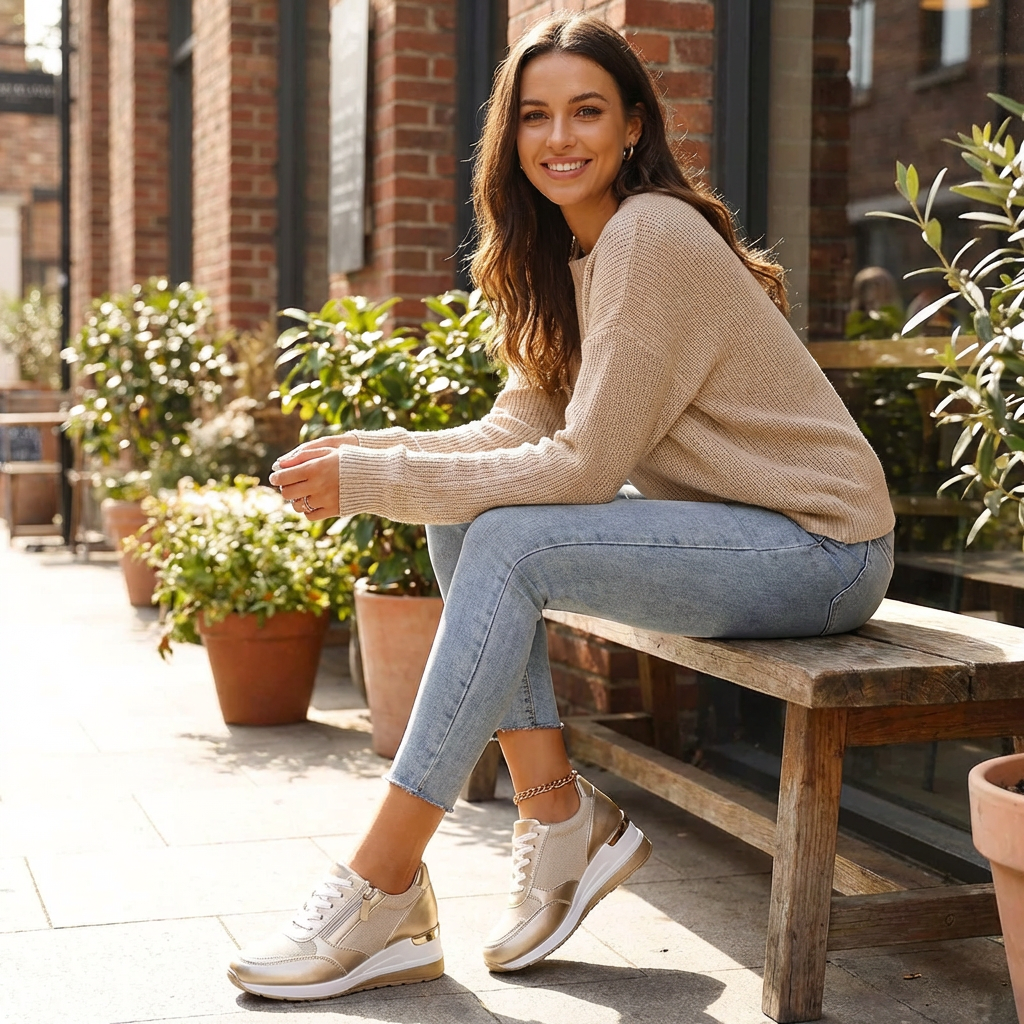 Women’s Wedge Trainers | Zip Lace