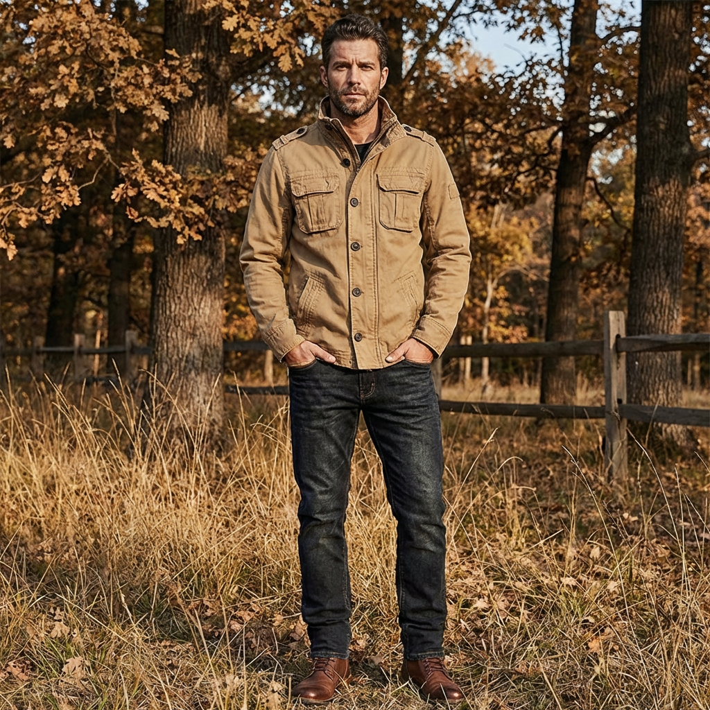 Men’s Cargo Denim Jacket