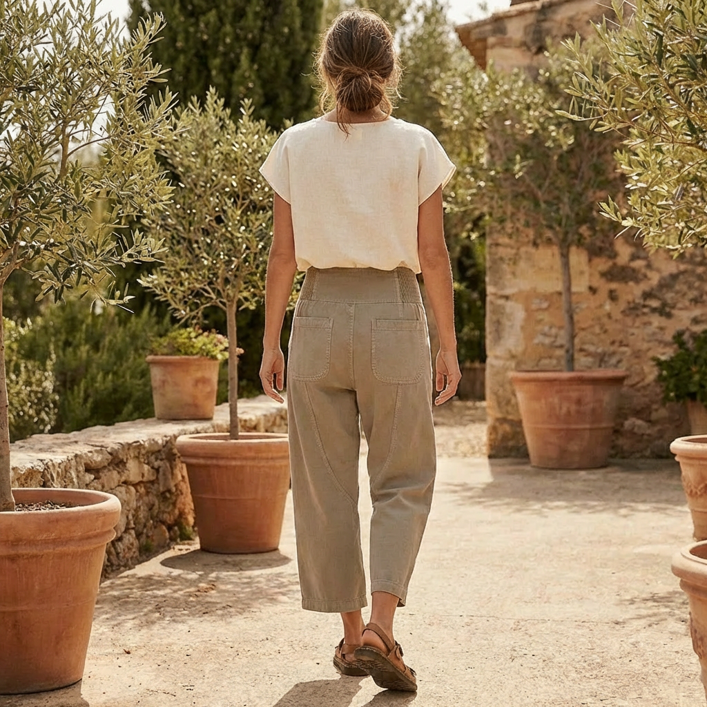 Women’s Wide Leg Trousers | Linen Blend