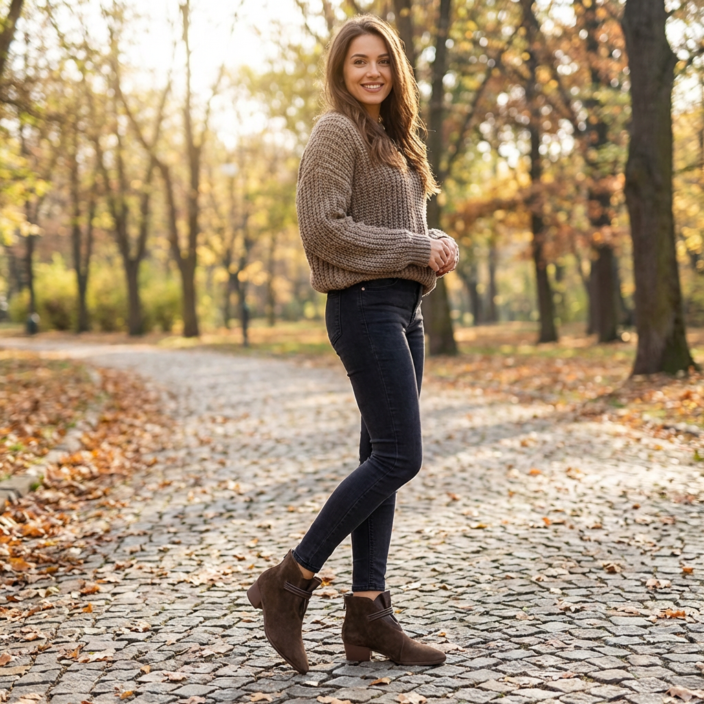 Women’s Suede Ankle Boots | Pointed Toe