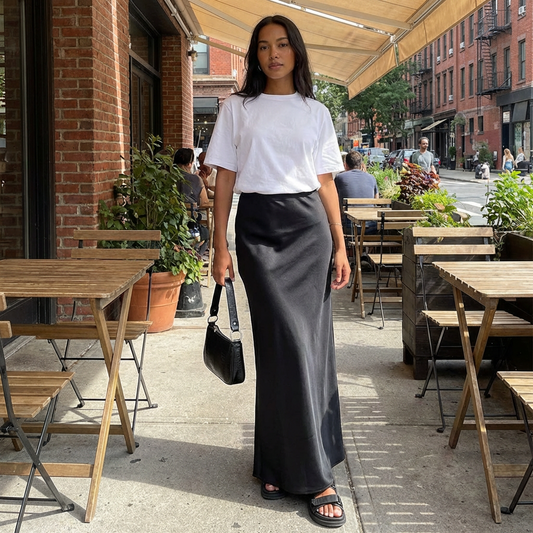 Women’s Satin Utility Maxi Skirt
