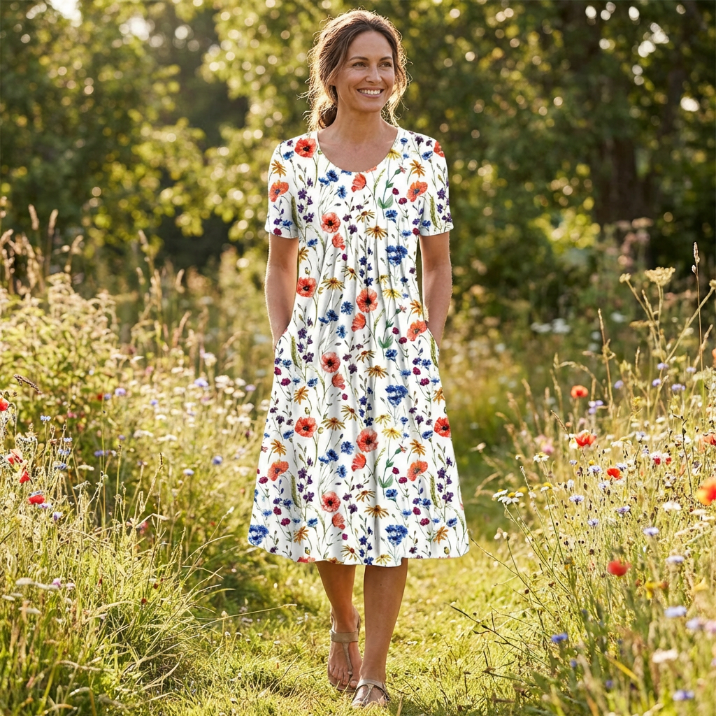 Women’s Printed Midi Dress
