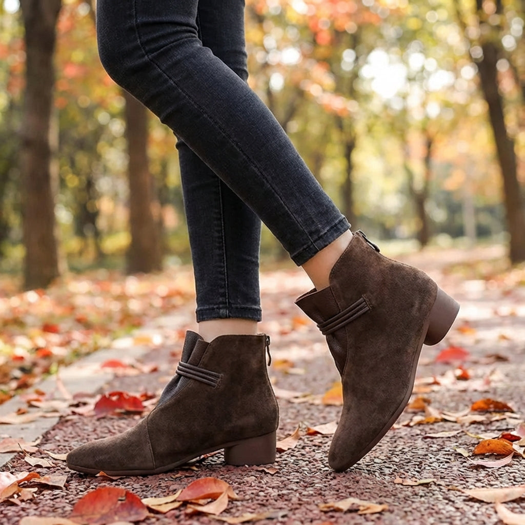 Women’s Suede Ankle Boots | Pointed Toe