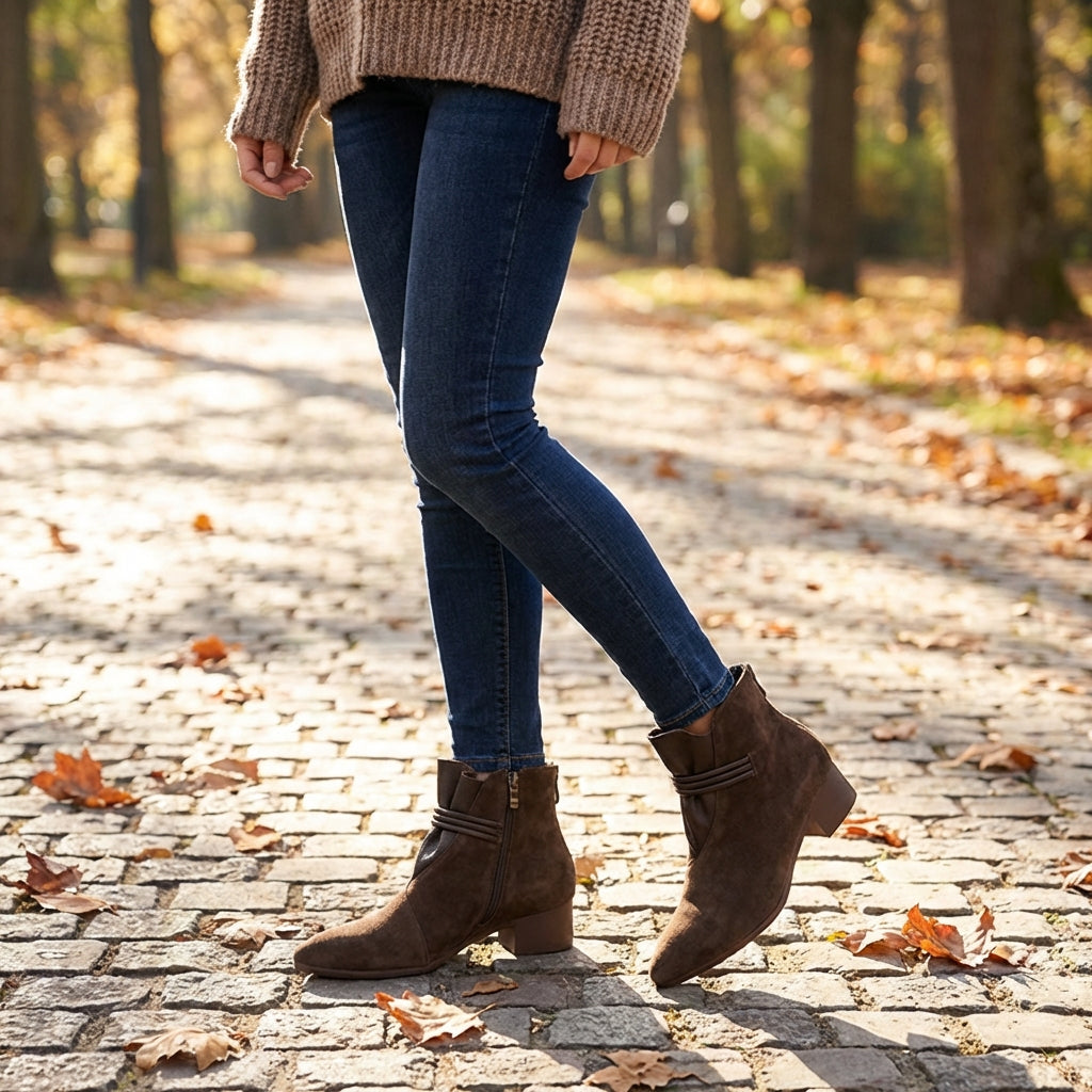 Women’s Suede Ankle Boots | Pointed Toe