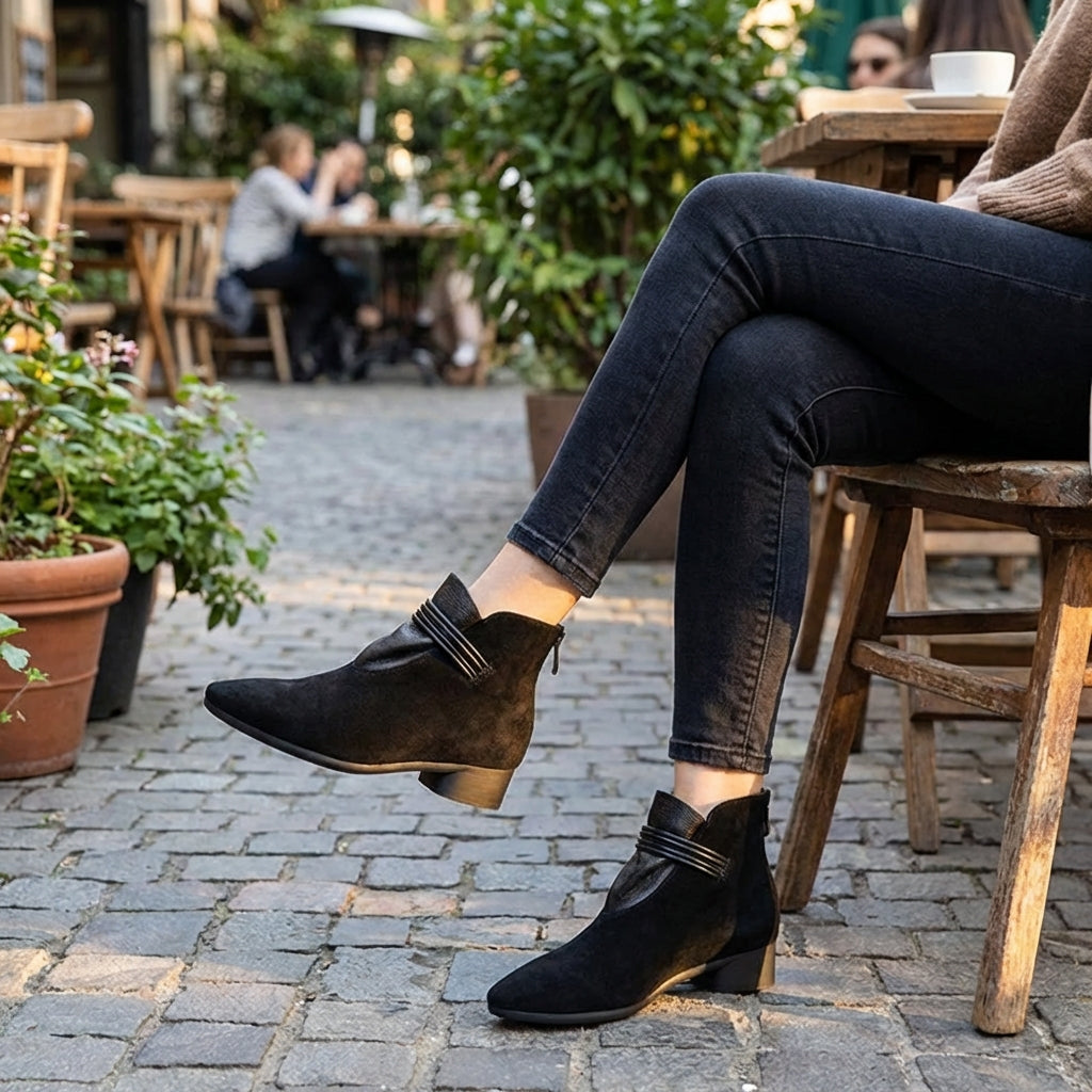Women’s Suede Ankle Boots | Pointed Toe