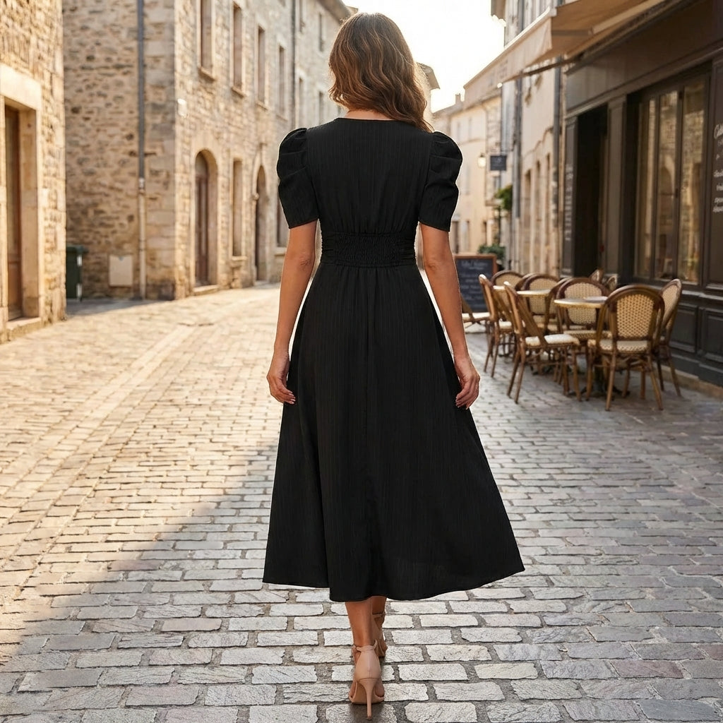 Women’s Puff Sleeve Midi Dress