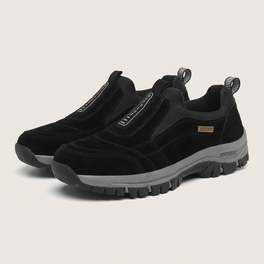 Men’s Orthopedic Comfort Slip-On Shoes Black