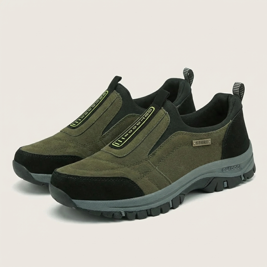 Men’s Orthopedic Comfort Slip-On Shoes Green