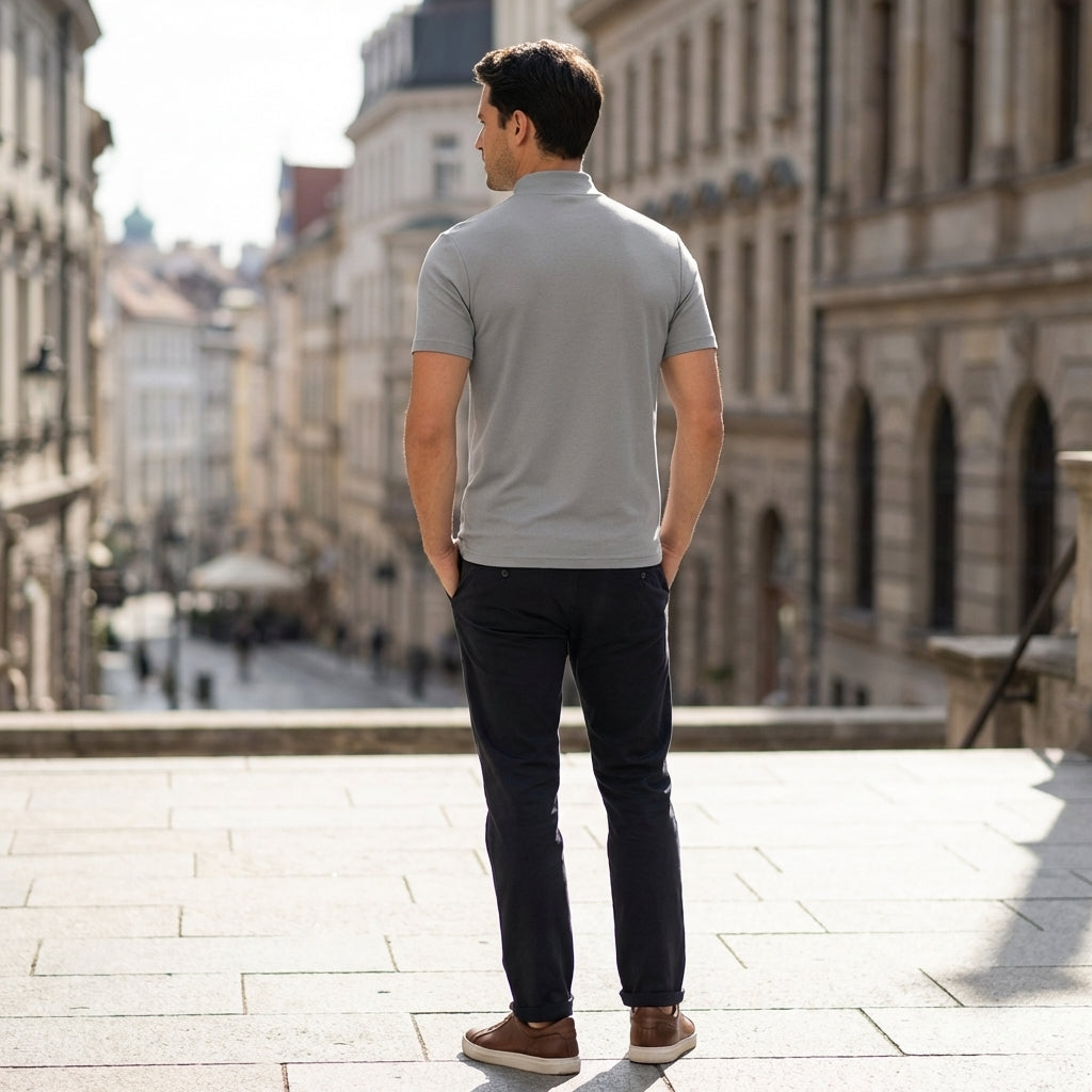 Men's Roll Neck Slim Fit Shirt