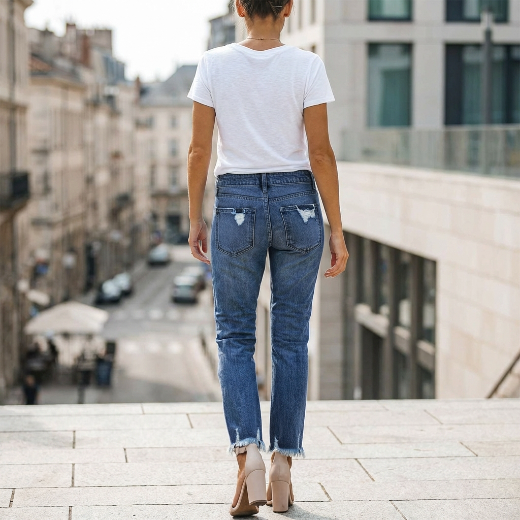 Women’s Skinny Ripped Jeans | High-Waisted