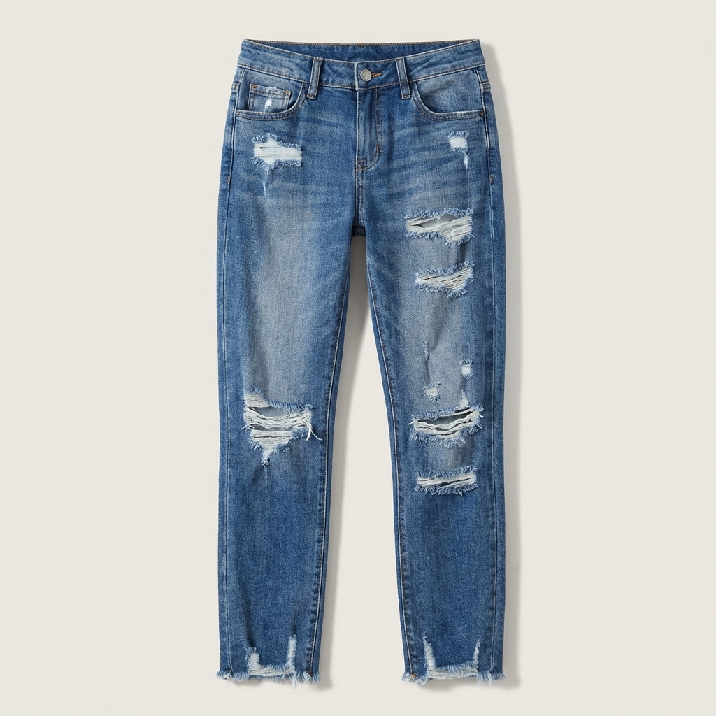 Women’s Skinny Ripped Jeans | High-Waisted